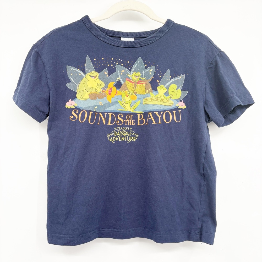Disney Womens Tiana's Bayou Adventure Sounds of the Bayou Graphic Tee Navy L